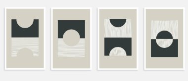 Minimalist soyut duvar sanatı. el çizimi soyut duvar tasarımı.