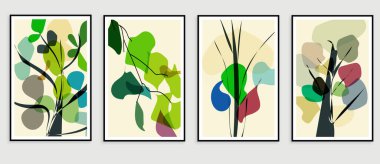 soyut modern sanat seti, vektör illüstrasyonu