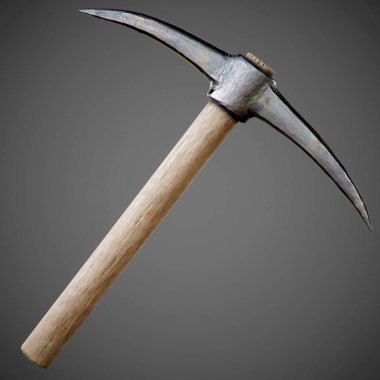 Kazma mahsulü. 3d illüstrasyon.