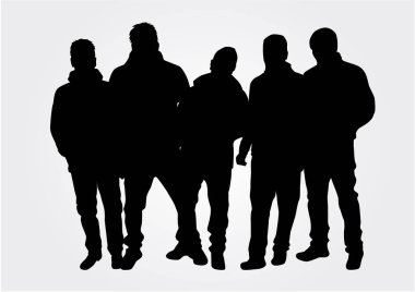 siyah bir adam silüeti.