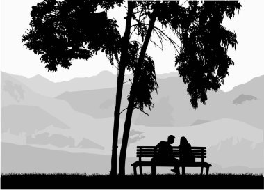 İnsanlar Dağları, vektör.