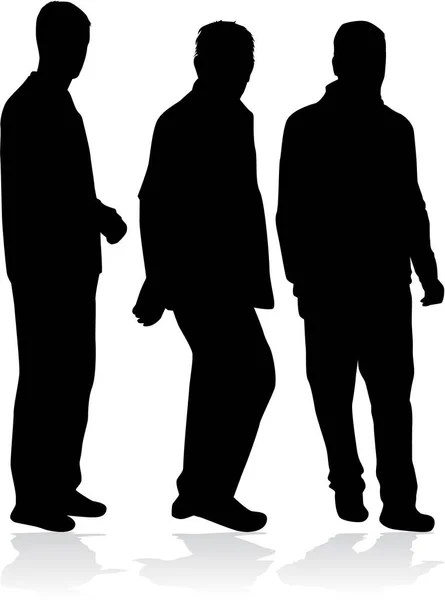 Silhouette Noire Homme — Image vectorielle