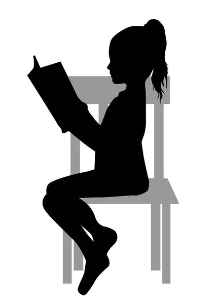Barnet Läser Bok — Stock vektor