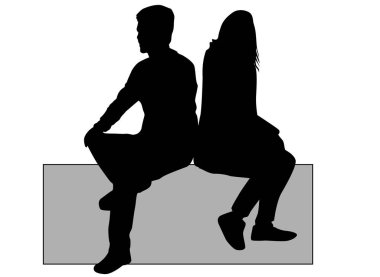 Birkaç oturan insanlar.