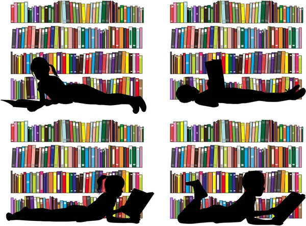 Enfant Avec Livre — Image vectorielle