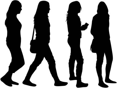 Bir kadının silüeti..