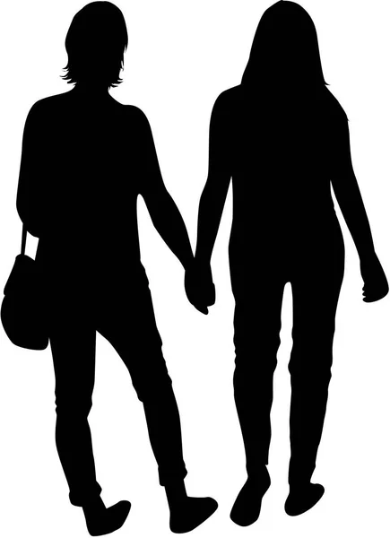 Silhouet Van Een Vrouw — Stockvector