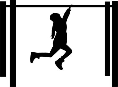 Siluet atletik çocuklar. Vektör.