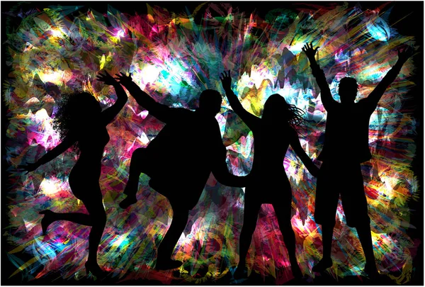 Χορός Σιλουέτες Ανθρώπων Vector Εργασίες — Διανυσματικό Αρχείο