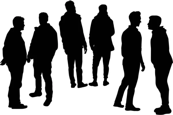 Silhouettes of a man. Vector work. — Stock Vector