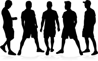 Bir adamın siluetleri, konsept çizimi