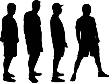 Bir adamın siluetleri, konsept çizimi