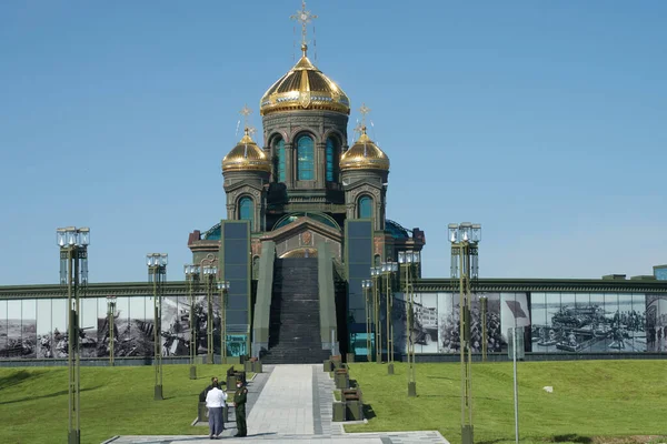 Katedra Główna Rosyjskich Sił Zbrojnych Katedra Zmartwychwstania Chrystusa Poświęcona Rocznicy — Zdjęcie stockowe