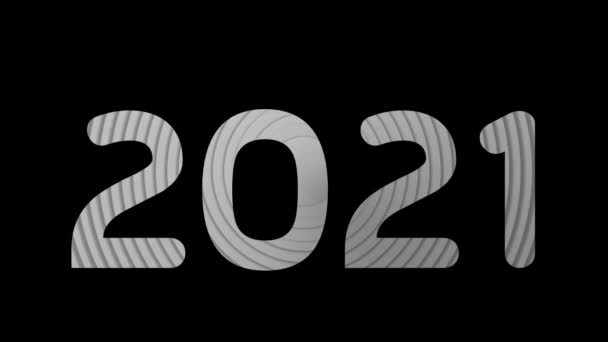 Gri Renkli 2021 Konsept Görüntü Animasyonu — Stok video