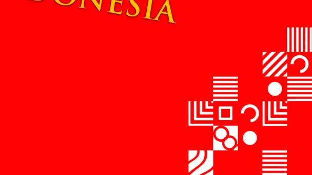 Video Con Concepto Dar Bienvenida Día Independencia Indonesia Día — Vídeo de stock