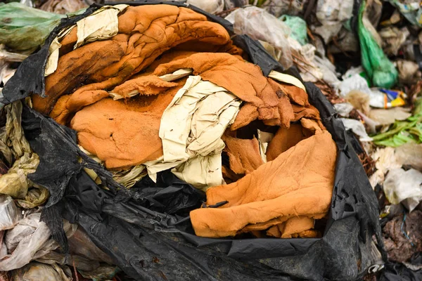 Altstoffabfälle Und Schwer Abbaubares Plastik Sind Ein Problem Der Abfallwirtschaft — Stockfoto