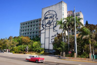 Plaza de la devrim, Havana, Küba - 30/03/2018: turist üzerinde bir