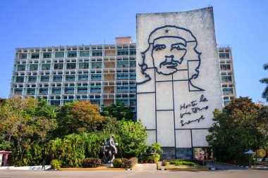 Devrim Meydanı, Havana, Küba - 03/30/2018: yapı