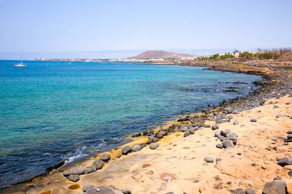 Playa Blanka, Lanzarote, Spanien - 19\07\2017:View aus dem Meer — Stockfoto