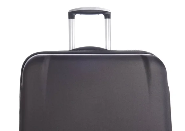 Närbild av en resväska med dra handtaget extended — Stockfoto