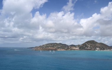 Philipsburg saten Maarten, tekne yelken ile liman