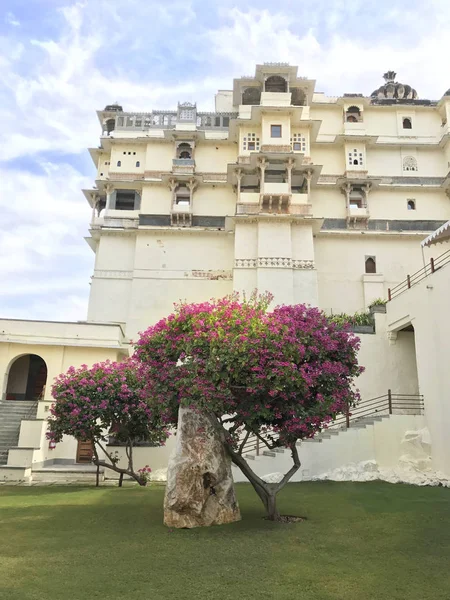 Udaipur India Januari 2017 Raas Devigarh Hotel Genesteld Heuvels Van — Stockfoto