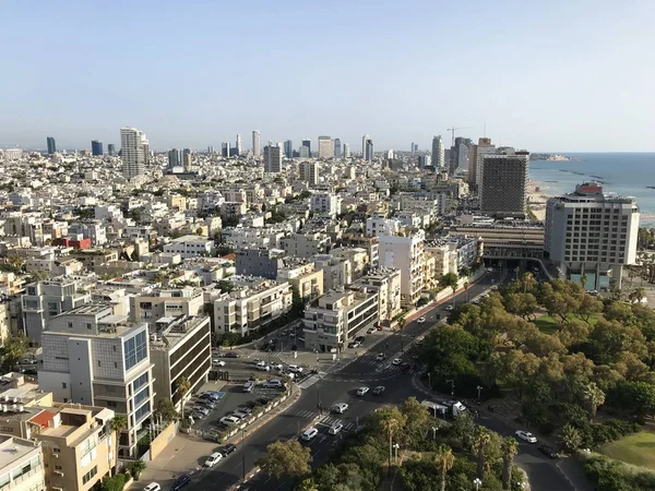 Tel Aviv Israël Juni 2018 Stad Weergave Met Park Strand — Stockfoto