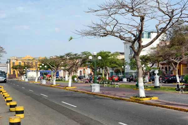 Lima Peru Października 2015 Roku Scena Ulica Barranco Powiat Lima — Zdjęcie stockowe