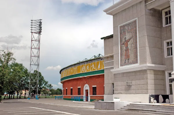 Detalhe Exterior Ulaan Baatar Sports Stadium Mongólia — Fotografia de Stock