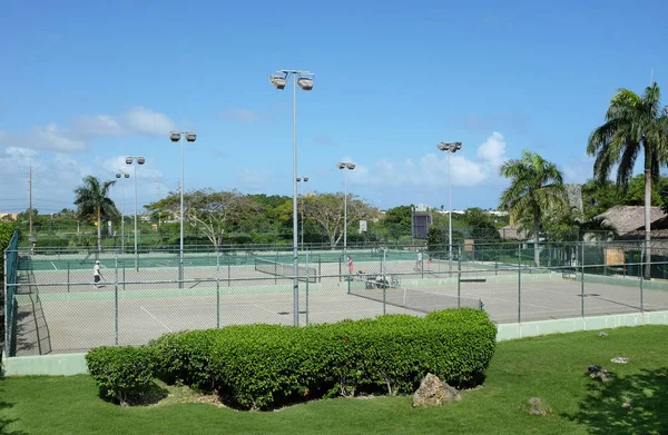 Punta Cana Dominican Republic Dec 2016 Tennis Courts Dreams Punta — Stock Photo, Image