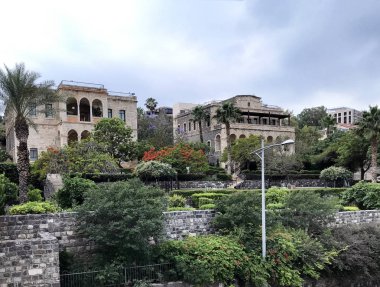 Tiberias, İsrail - 14 Mayıs 2018: Bir kez sitenin 19. yüzyıl İskoç Hastanesi yapıldı.