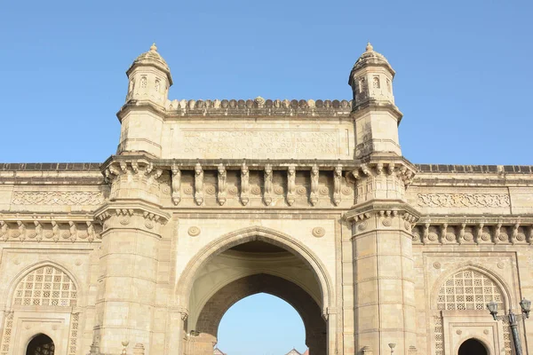 Mumbai Índia Janeiro 2017 Portão Índia Detalhe Porta Índia Foi — Fotografia de Stock