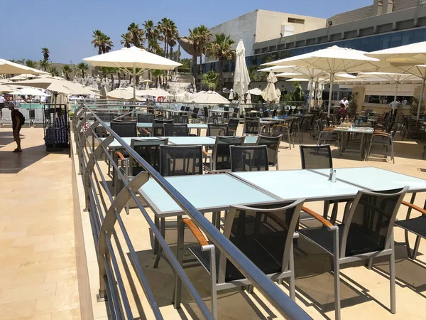 Tel Aviv Srail Mayıs 2018 Havuzu Alan Lounge Hitlon Hotel — Stok fotoğraf
