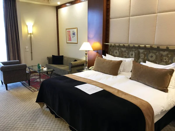 Ιερουσαλήμ Μαΐου 2018 Υπνοδωμάτιο King David Hotel Πολυτελές Ξενοδοχείο Προσφέρει — Φωτογραφία Αρχείου