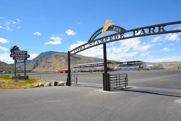 Cody Wyoming Juni 2017 Cody Stampede Park Ingången Arch Och — Stockfoto