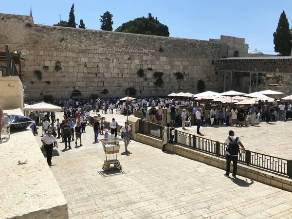 Jeruzalem Juni 2018 Tempelberg Klaagmuur Tempelberg Wordt Gezien Als Heiligste — Stockfoto