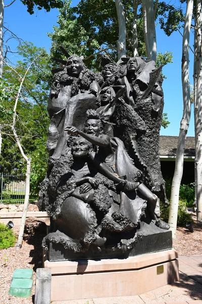 Cody Wyoming Junio 2017 Escultura Desconocida Obra Richard Greeves Está — Foto de Stock