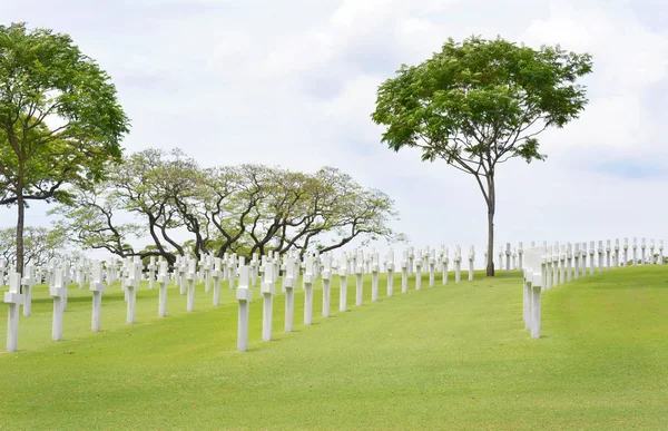 Manila Philippines April 2016 Manila American Cemetery Memorial 206 Graves — Stock Photo, Image