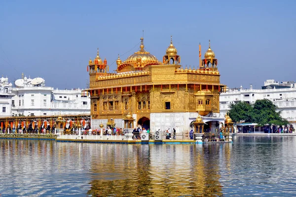 Amritsar Índia Outubro 2015 Templo Ouro Harmandir Sahib Amritsar Punjab — Fotografia de Stock