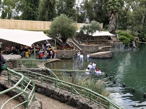 Jordan Valley Israel May 2018 Yardenit Baptismal Site Берегу Реки — стоковое фото