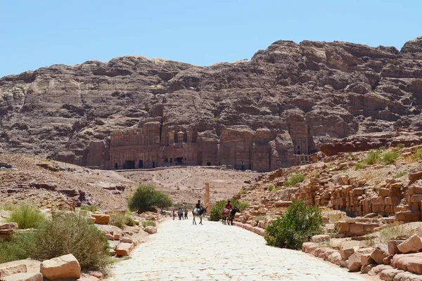 Petra Ürdün Temmuz 2015 Turist Unesco Dünya Mirası Sit Alanı — Stok fotoğraf