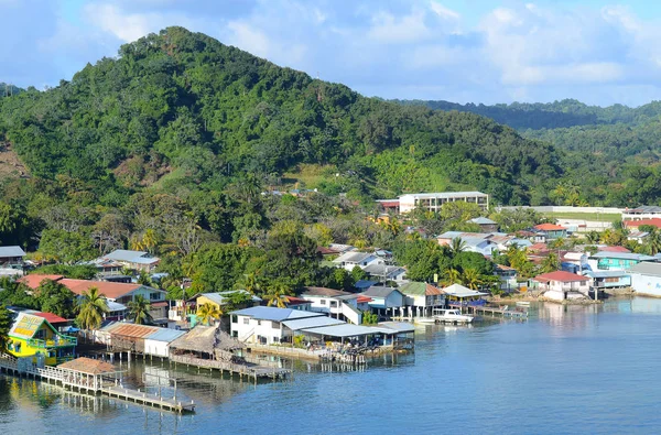 Coxen Hole Roatan Honduras Dicembre 2012 Nave Crociera Sono Ormeggiate — Foto Stock