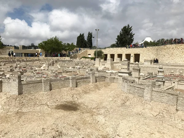 Jerusalem Mai 2018 Musée Israël Modèle Jérusalem Dans Deuxième Période — Photo