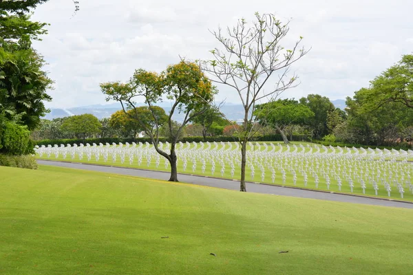 マニラ フィリピン 2016 マニラのアメリカの墓地および記念碑 206 墓それは私たちスタッフにとって最大の第二次世界大戦墓地です — ストック写真