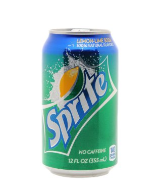 IRVINE, CA - January 11, 2013: Photo of a 12 ounce can of Sprite. Produced by the Coca-Cola Company Sprite is the leading Lemon-Lime soda brand. clipart