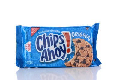 Irvine, Ca - 14 Haziran 2015: Nabisco Chips Ahoy orijinal tanımlama bilgileri. Başlangıçta Ulusal bisküvi şirketi olarak bilinen, Nabisco bir Amerikan çerezler ve aperatifler üreticisidir.