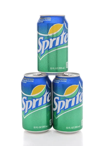 Irvine California Julio 2017 Tres Latas Sprite Con Condensación Sprite — Foto de Stock