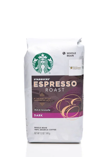 Irvine Agosto 2018 Una Bolsa Onzas Starbucks Espresso Roast Coffee — Foto de Stock