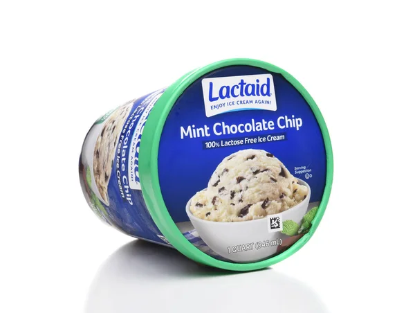 Irvine Augusti 2018 Kartong Lactaid Laktos Fri Mint Choklad Chip — Stockfoto