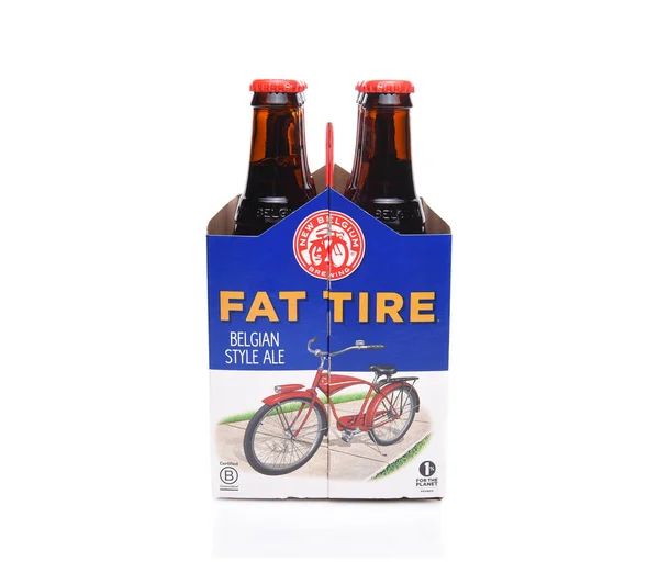 Irvine Kalifornia Grudnia 2017 Fat Tire Amber Ale Pack Tłuszczu — Zdjęcie stockowe